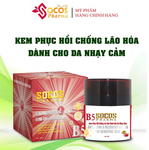 kem phục hồi chống lão hóa dành cho da nhạy cảm Socos