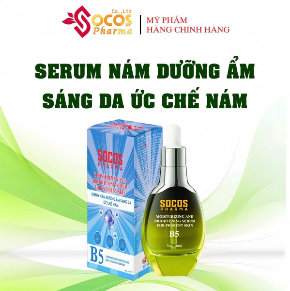 Serum nám dưỡng ẩm sáng da ức chế nám Socos