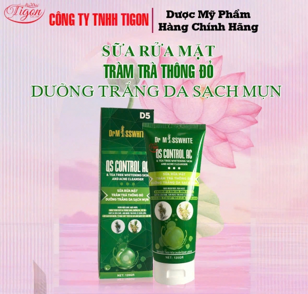 SỬA RỬA MẶT TRÀM TRÀ THÔNG ĐỎ DƯỠNG TRẮNG DA SẠCH MỤN DR.MISSWHITE