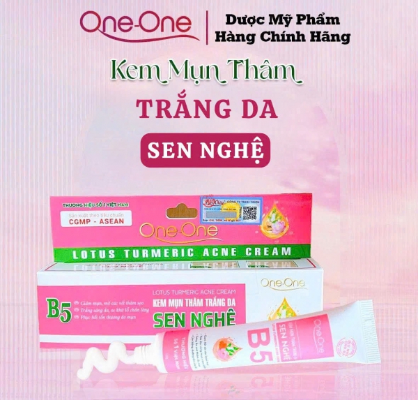 KEM MỤN THÂM TRẮNG DA SEN NGHỆ ONE ONE